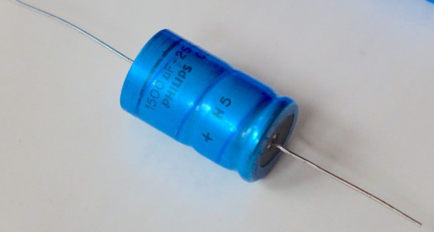 NOS Philips Electrolytic Capacitor: 1500 uf 25V