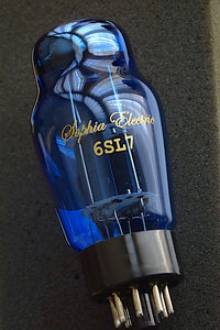 Sophia Electric Blue Glass 6SL7 Tubes